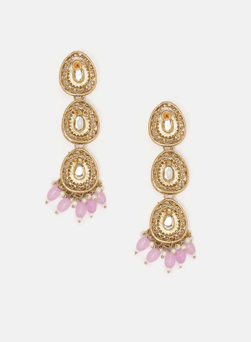 Priyaasi  Plated Kundan Drop Earrings for Women | Best Price UAE