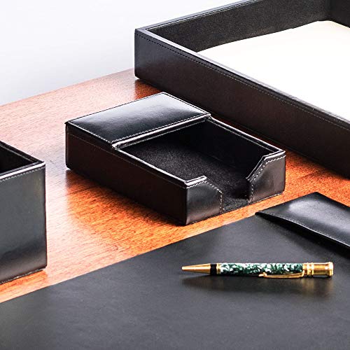 Dacasso Black Bonded Leather Memo Holder, 4-Inch by 6-Inch (A1409) - Image 4