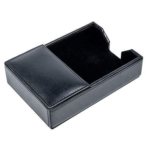 Dacasso Black Bonded Leather Memo Holder, 4-Inch by 6-Inch (A1409) - Image 3