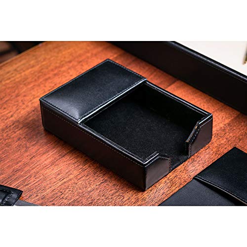 Dacasso Black Bonded Leather Memo Holder, 4-Inch by 6-Inch (A1409) - Image 2