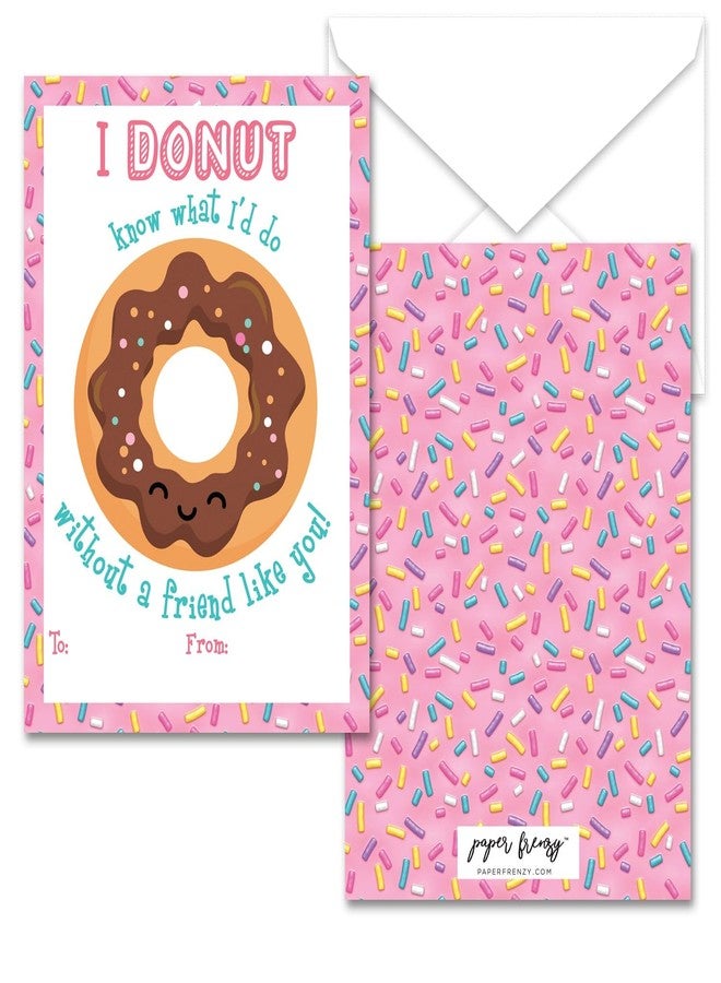 Paper Frenzy Sweet Treats Themed Valentines - 25 pack WITH ENVELOPES - Image 2