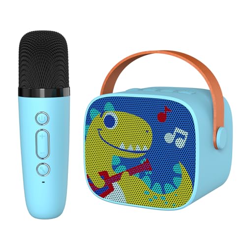 Snowall Dinosaur Karaoke Machine for KidsPortable Bluetooth Speaker with Wireless MicrophoneKids Music Player Toys for Boys34 5 6 7 8 Years Old Teens Birthday Yellow Dinosaur - Image 1