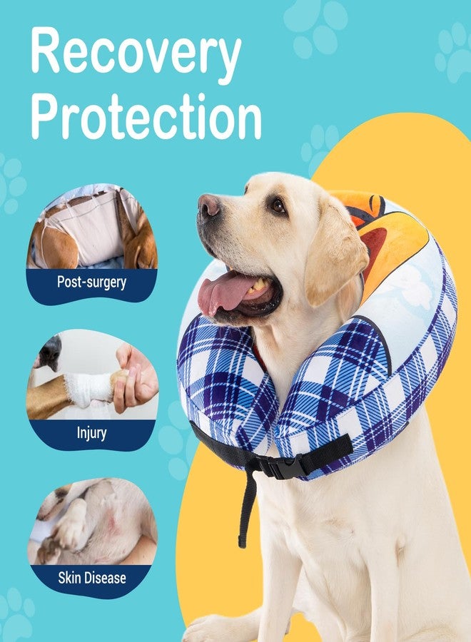 Avont Inflatable Dog Cone Collar After Surgery, Soft Dog Donut Collar to Stop Licking, E Collar Cone Alternative for Small Medium Large Dogs -Cowboy(L) - Image 2