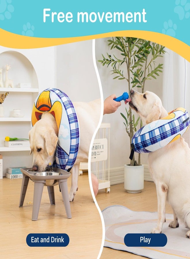 Avont Inflatable Dog Cone Collar After Surgery, Soft Dog Donut Collar to Stop Licking, E Collar Cone Alternative for Small Medium Large Dogs -Cowboy(L) - Image 3