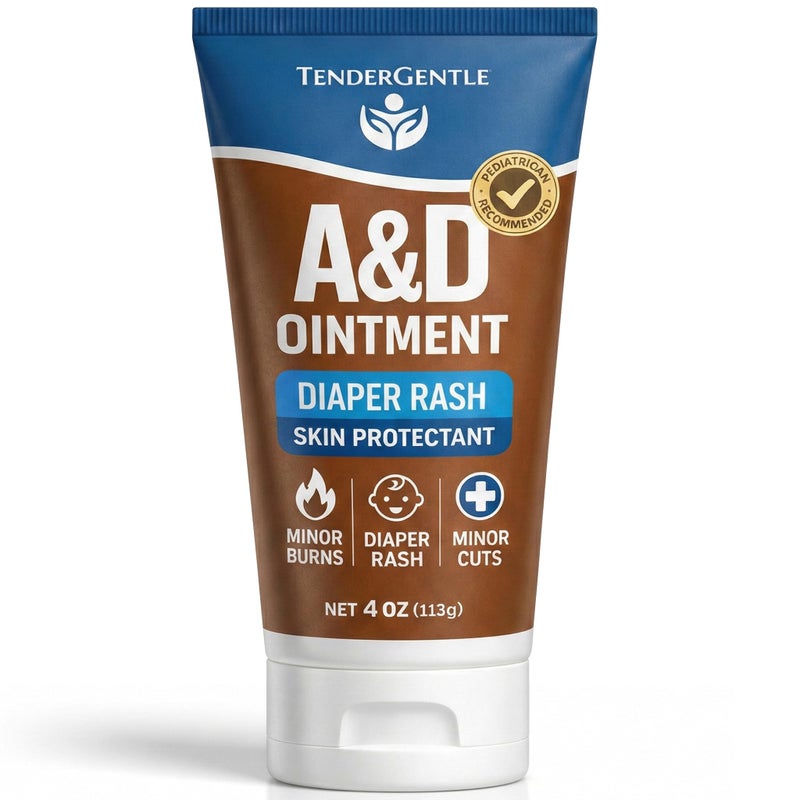 TenderGentle Vitamin A&D Ointment for Baby Diaper Rashes - 4 oz of A and D Ointment for Adults, Seniors, and Babies - Image 1