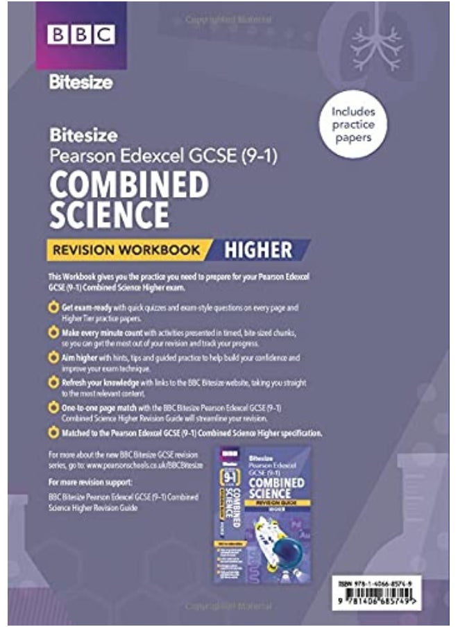 null - BBC Bitesize Edexcel GCSE (9-1) Combined Science Higher Revision Workbook - 2023 and 2024 exams - Image 1