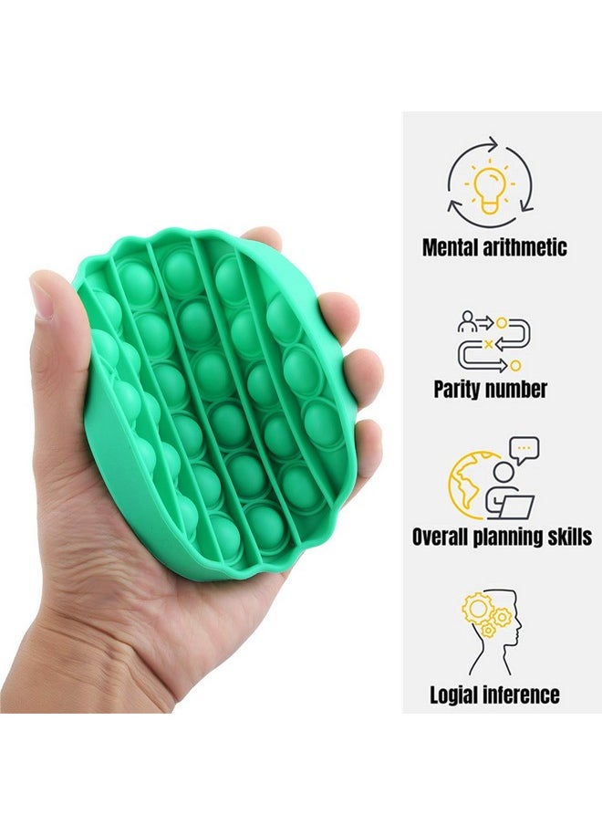 Mirenlife 5 Packs Pop Sensory Fidget Toys, Push Bubble Fidget Sensory Toys, Silicone Pressure Relieving Toys, Silicone Squeeze Sensory Toys, Round  - Image 3