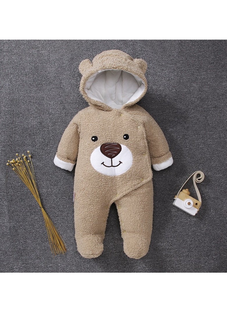 Loquat - Baby Autumn And Winter Thickened Trend Jumpsuit - Image 1