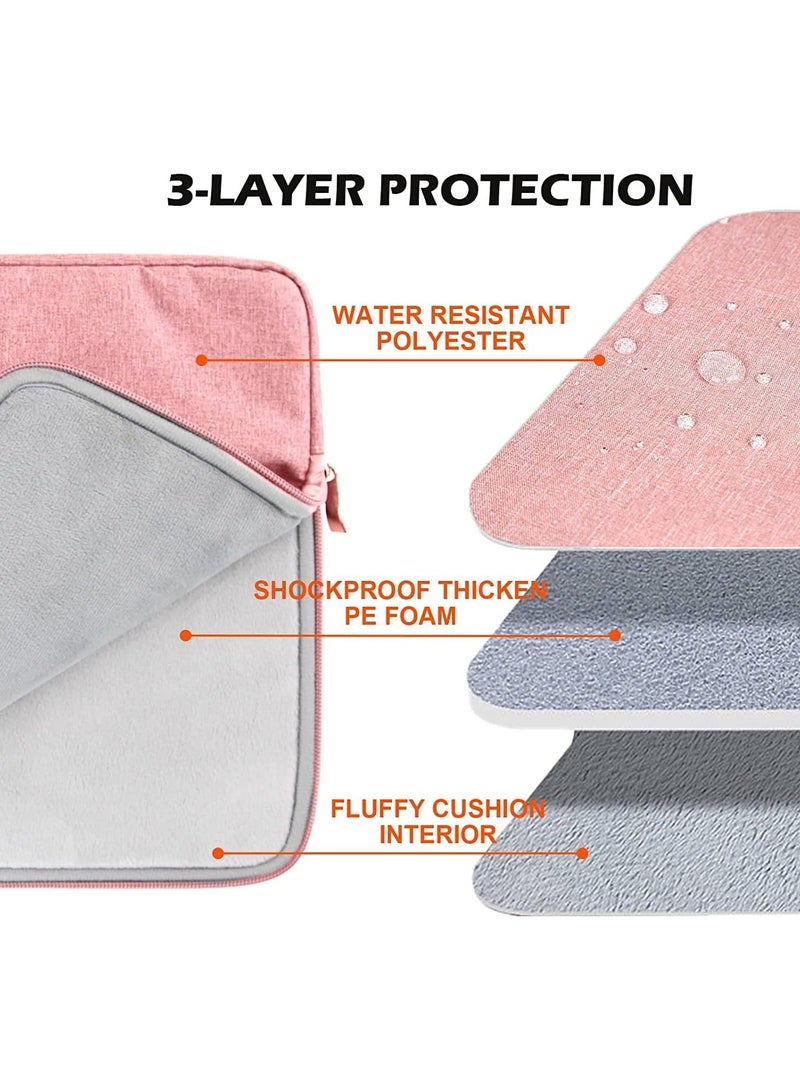 12-12.5 Inch Sleeve Case Cover Canvas Laptop Tablet Protective Bag for 12.3-Inch Microsoft Surface Pro 4/Pro 5 (2017)/ Pro 6 (2018-2019)/Pro 7 (2019 2020) & MacBook 12" Air 11.6" PINK - Image 4