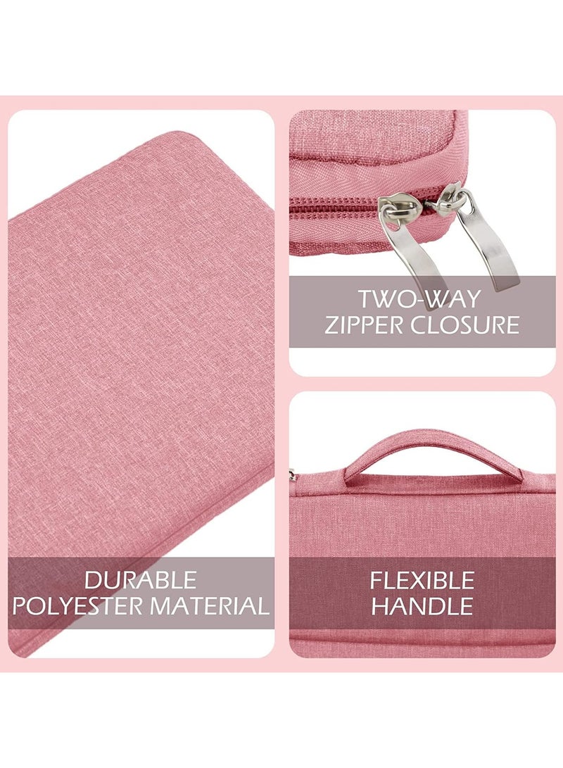 12-12.5 Inch Sleeve Case Cover Canvas Laptop Tablet Protective Bag for 12.3-Inch Microsoft Surface Pro 4/Pro 5 (2017)/ Pro 6 (2018-2019)/Pro 7 (2019 2020) & MacBook 12" Air 11.6" PINK - Image 3