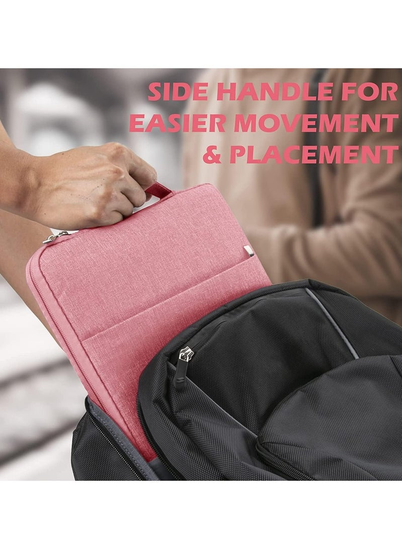 12-12.5 Inch Sleeve Case Cover Canvas Laptop Tablet Protective Bag for 12.3-Inch Microsoft Surface Pro 4/Pro 5 (2017)/ Pro 6 (2018-2019)/Pro 7 (2019 2020) & MacBook 12" Air 11.6" PINK - Image 5