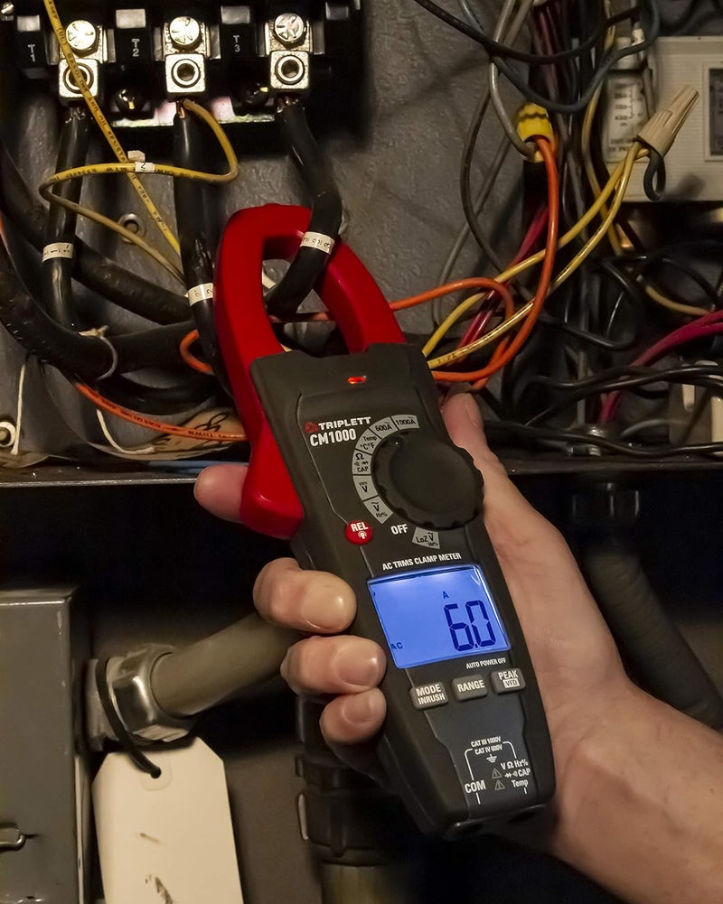 Triplett Triplett CM1000 True RMS 6000 Count 1000A AC Clamp Meter with Inrush LPF and LOZ  - Image 4