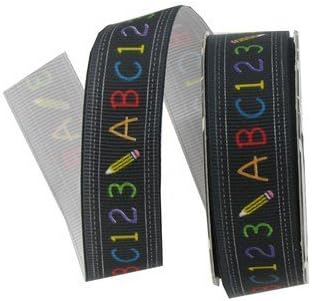 CraftyCrocodile 78 ABC  123 Grosgrain Ribbon