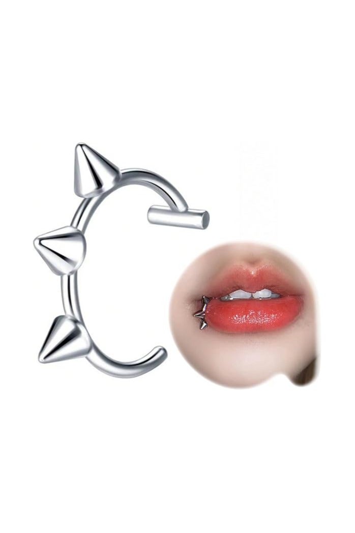 amazing.EGP Non-Pierced Lip Ring, Stainless Steel Clip-On Hoop, Hypoallergenic  - Image 1