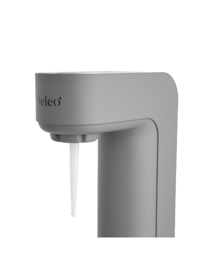 Seleo Lumi Soda Maker, Manual Carbonation System, Home Sparkling Water Carbonator, Modern Design, Easy to Use & Clean. 1L Capacity. Grey. - Image 4