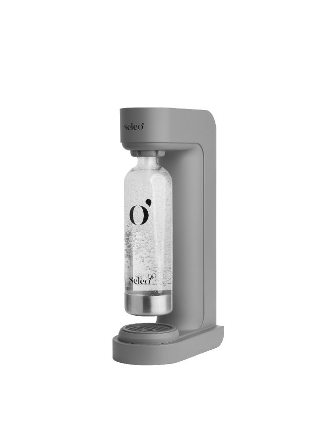 Seleo Lumi Soda Maker, Manual Carbonation System, Home Sparkling Water Carbonator, Modern Design, Easy to Use & Clean. 1L Capacity. Grey. - Image 1