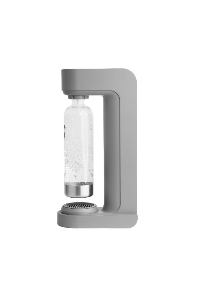 Seleo Lumi Soda Maker, Manual Carbonation System, Home Sparkling Water Carbonator, Modern Design, Easy to Use & Clean. 1L Capacity. Grey. - Image 2