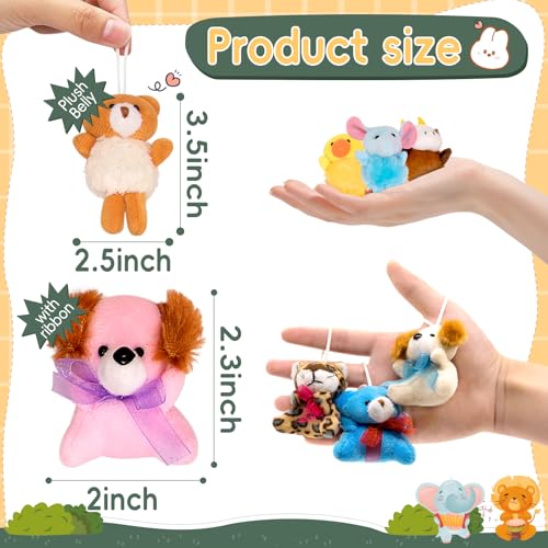 JoyRapt 36 Pack Easter Egg Fillers Small Stuffed Animals Bulk Gifts for Kids 2322535 Each Party Favors Toys for Girls Easter Basket Stuffers Carnival Prizes36PCS - Image 5