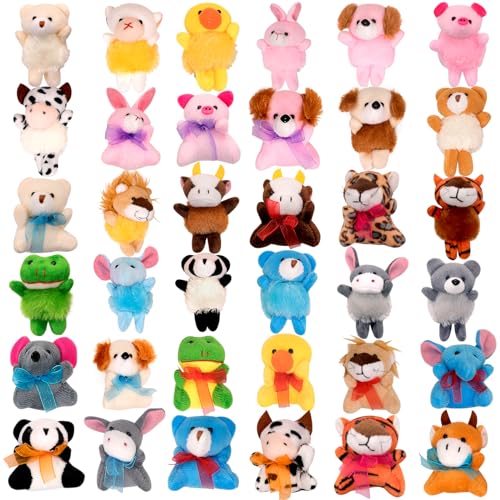 JoyRapt 36 Pack Easter Egg Fillers Small Stuffed Animals Bulk Gifts for Kids 2322535 Each Party Favors Toys for Girls Easter Basket Stuffers Carnival Prizes36PCS - Image 1