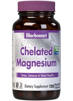 Bluebonnet Nutrition Bluebonnet Nutrition Albion Chelated Magnesium Vegetable Capsule, 200mg, Magnesium Oxide, Stress Relief, Vegan, Non GMO, Gluten Free, Soy Free, Milk Free, Kosher, 120 Vegetable Capsule, 2 Month Supply  - Image 1