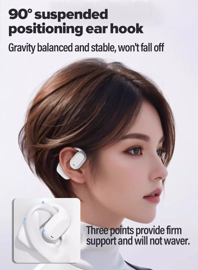 In-ear headphones, HiFi Intelligent Noise Cancelling, Wireless Bluetooth 5.4, 99-hour battery life, IP57 water resistance, Multiple Modes, HD Sound Quality, Fast Charging, Available in Black, White, and Beige, Portable, True Bone Conduction Earhook Bluetooth Headphones - Image 5