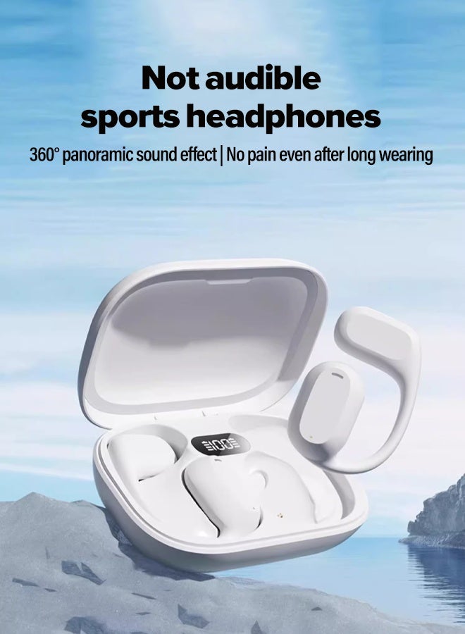 In-ear headphones, HiFi Intelligent Noise Cancelling, Wireless Bluetooth 5.4, 99-hour battery life, IP57 water resistance, Multiple Modes, HD Sound Quality, Fast Charging, Available in Black, White, and Beige, Portable, True Bone Conduction Earhook Bluetooth Headphones - Image 3