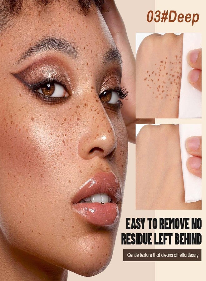 KTouler Freckle Pen Waterproof,Faux Fake Freckle Stamp Air Cushion,Long Lasting Matte Quick Dry,Natural Looking with Clean Makeup,All Skin Tones (03#Deep, 1Pcs) - Image 2