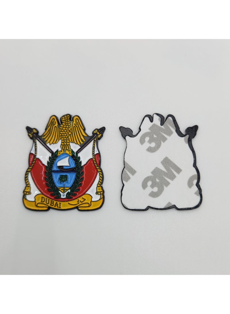 اكنور ملصق معدني ثلاثي الأبعاد بتصميم شعار الإمارات العربية المتحدة وشعار دبي - ملصق معدني عالي الجودة للهواتف المحمولة والسيارات وأجهزة الكمبيوتر المحمولة والملحقات - Image 2