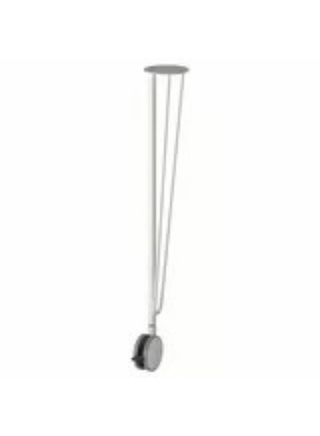 Leg with castor white 70 cm - Image 1