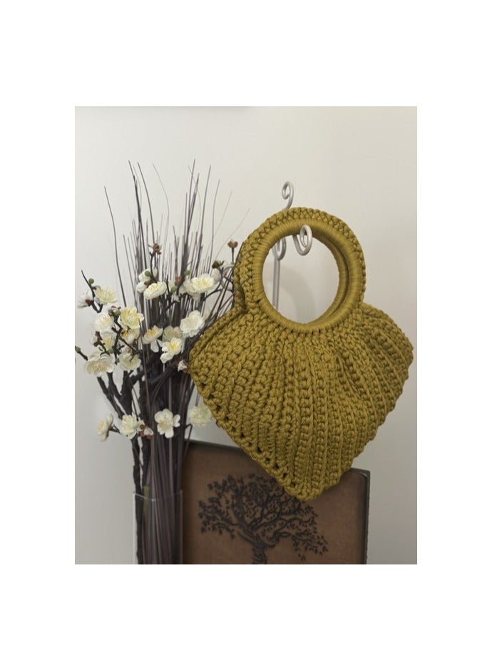RandSac Mustard Crochet Handbag with Round Handle - Image 2