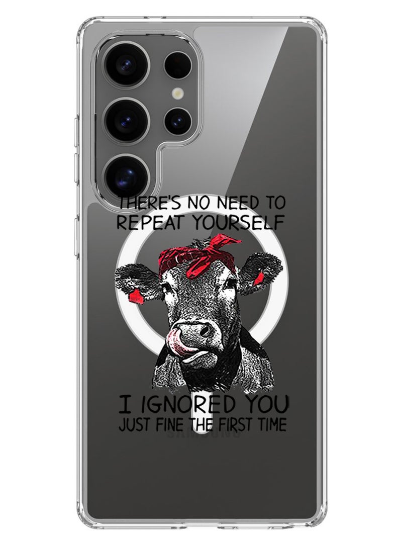 Theodor Magnetic Case for Samsung Galaxy S25 Ultra 6.9-inch Compatible with MagSafe Wireless Charging, Shockproof Phone Bumper Cover there is no ned to repeat yourself - Image 1