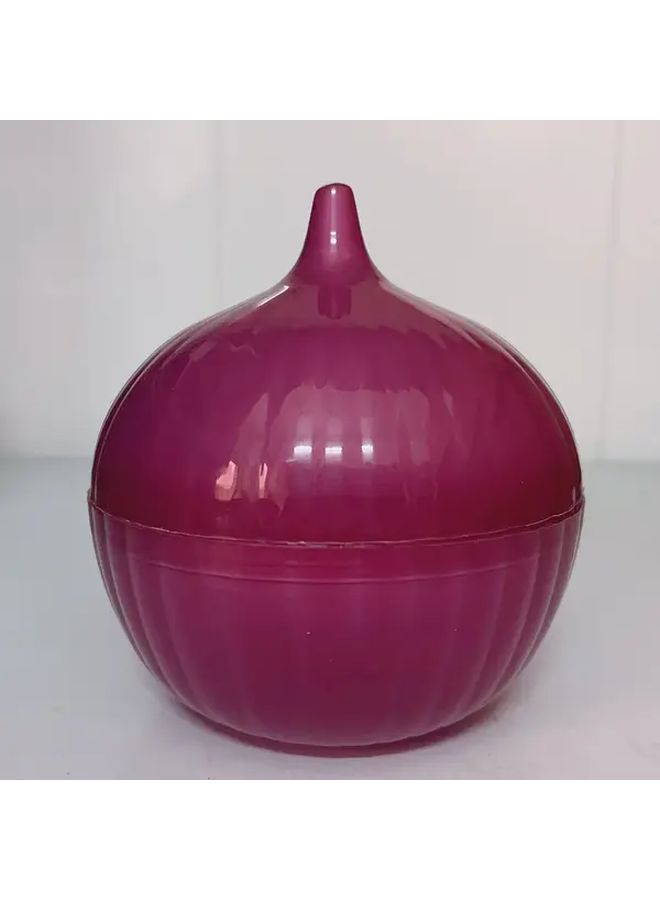 Purple Onion Airtight Container 1pc Vegetable Design Refrigerator Organizer Easy Clean - Image 1
