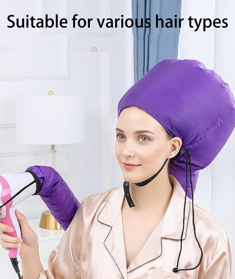Buildcon Bonnet for Curly Hair, Diffuser Attachment for Gentle Drying and Styling, Satin Hair Bonnet for Sleeping Women, Includes Black Travel Bag, Portable Hair Care Solution for Busy Professionals - Image 5