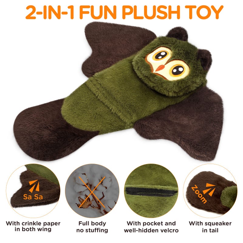 FIREOR Dog Squeak Toys, No Stuffing Plush Crinkle Water Bottle Dogs Chew Toy for Small Medium Large Breed Chewer Squeaky Tough Durable Puppy Teething Chewing Interactive Keep Them Busy Birthday Gifts - Image 2