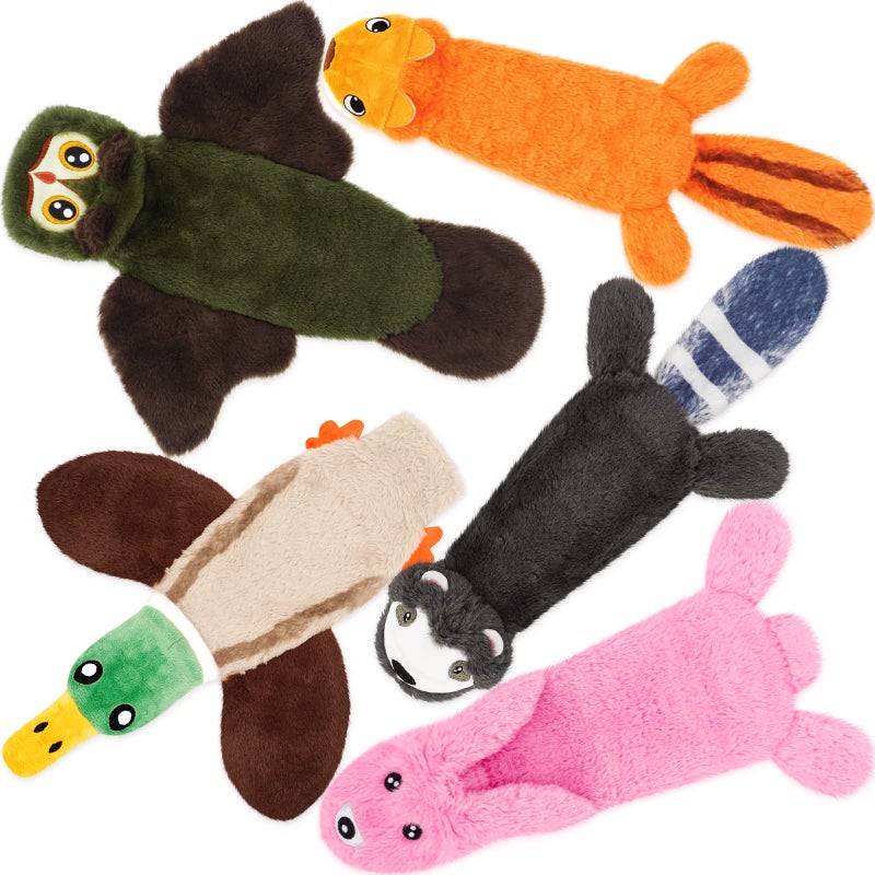 FIREOR Dog Squeak Toys, No Stuffing Plush Crinkle Water Bottle Dogs Chew Toy for Small Medium Large Breed Chewer Squeaky Tough Durable Puppy Teething Chewing Interactive Keep Them Busy Birthday Gifts - Image 1