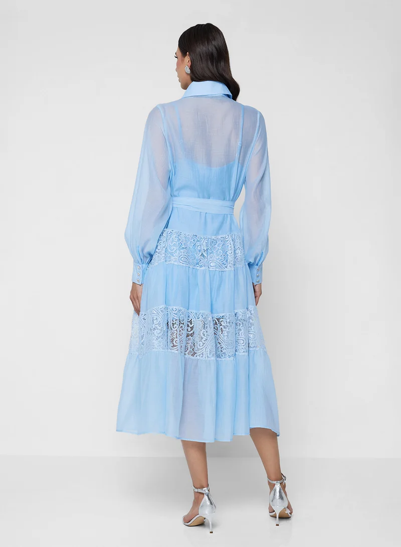 خزانة Embellished Shirt Dress
