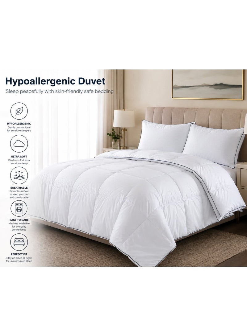 Home auraa LUXE PREMIUM DUVET WHITE 100% cotton  – 150 X 220 CMS - Image 2