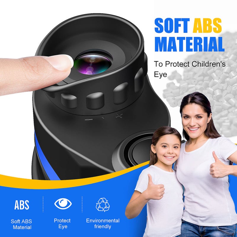 LET'S GO! Toys for 5-8 Year Old Boys, Compact Waterproof Binocular for Kids Hunting-Hiking Presents for Kids Christmas Stocking Stuffers for 6-9 Year Old Grandkids Easter Toys for Boys Blue Gifts - Image 2