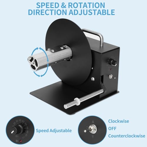 AIWFL Automatic Label Rewinder 180mm Label Rewinding Machine Speed Adjustable Label Rewinder Two-Way Rewinding Label Roller Machine Synchronize with Printer (R3 Pro) - Image 4