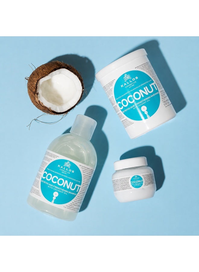 Kallos Coconut Nutritive Hair Strengthening Shampoo with Coconut Oil 1000ml– Strengthening Shampoo for Weak Hair - Image 3