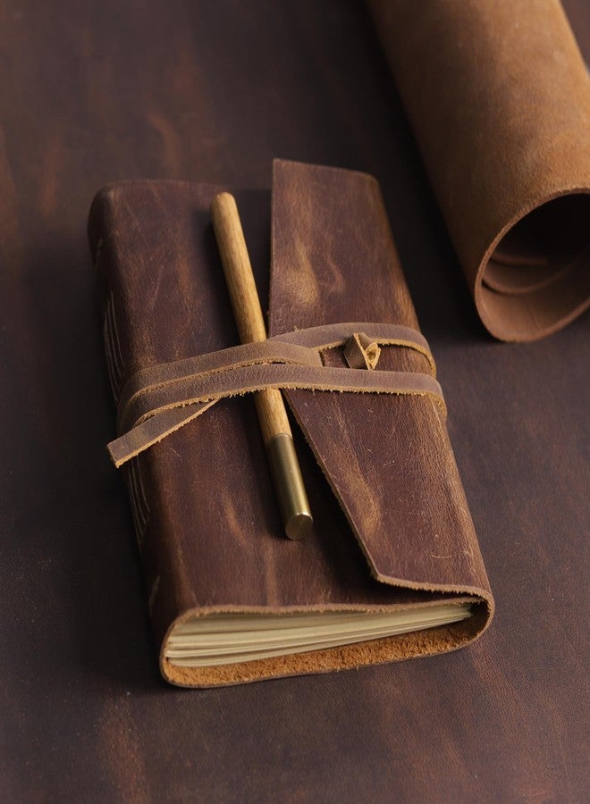 Fishknow Leather Journal for Women&Men,Genuine Leather Notebook,240 Pages Travel Journal for Women,Vintage Leather Bound Notebook(Vintage Brown) - Image 5