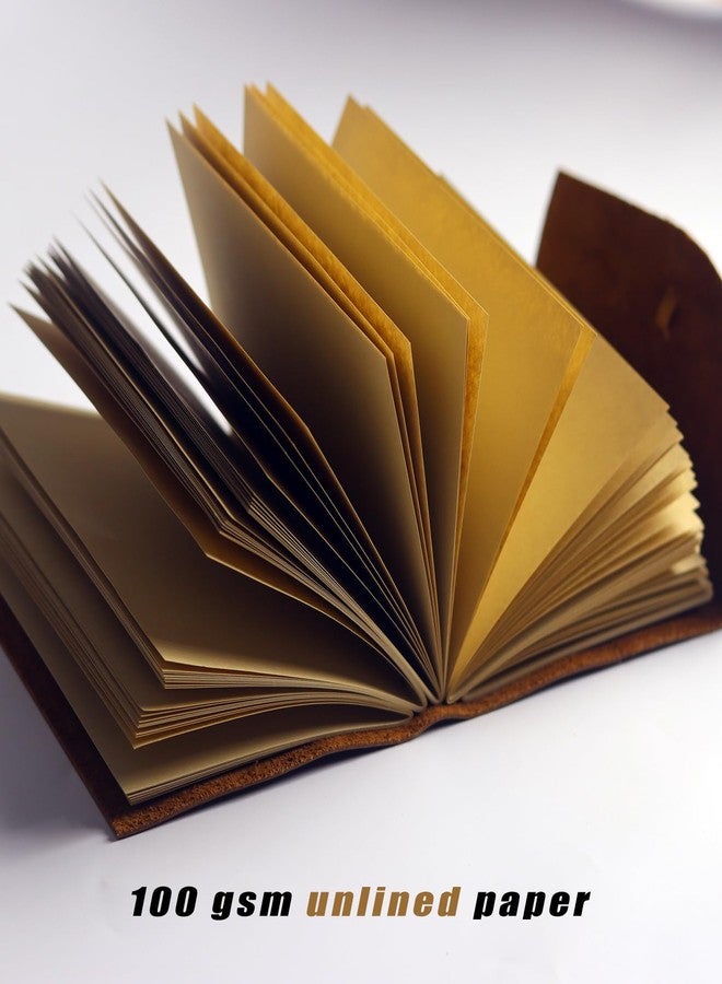 Fishknow Leather Journal for Women&Men,Genuine Leather Notebook,240 Pages Travel Journal for Women,Vintage Leather Bound Notebook(Vintage Brown) - Image 2