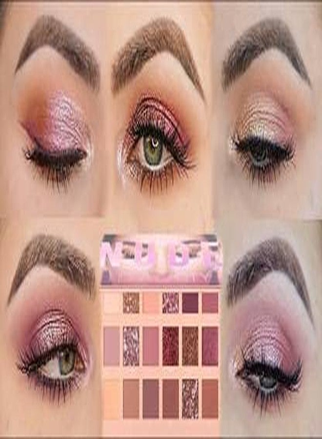 ALVRIO Professional Nude Eyeshadow Palette 18 Shades & 6 pcs BEAUTY BLENDER (7 Items in the set) - Image 4