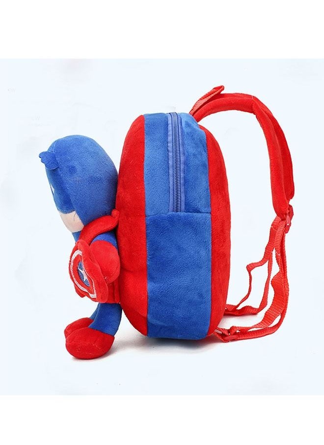 Captain America Doll Plush Backpack Large Capacity Children's Mini Travel Bag  - Image 3