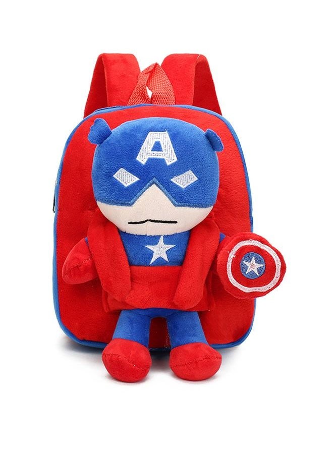 Captain America Doll Plush Backpack Large Capacity Children's Mini Travel Bag  - Image 1