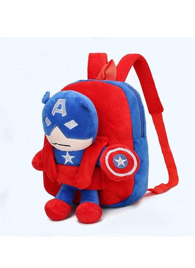 Captain America Doll Plush Backpack Large Capacity Children's Mini Travel Bag  - Image 2