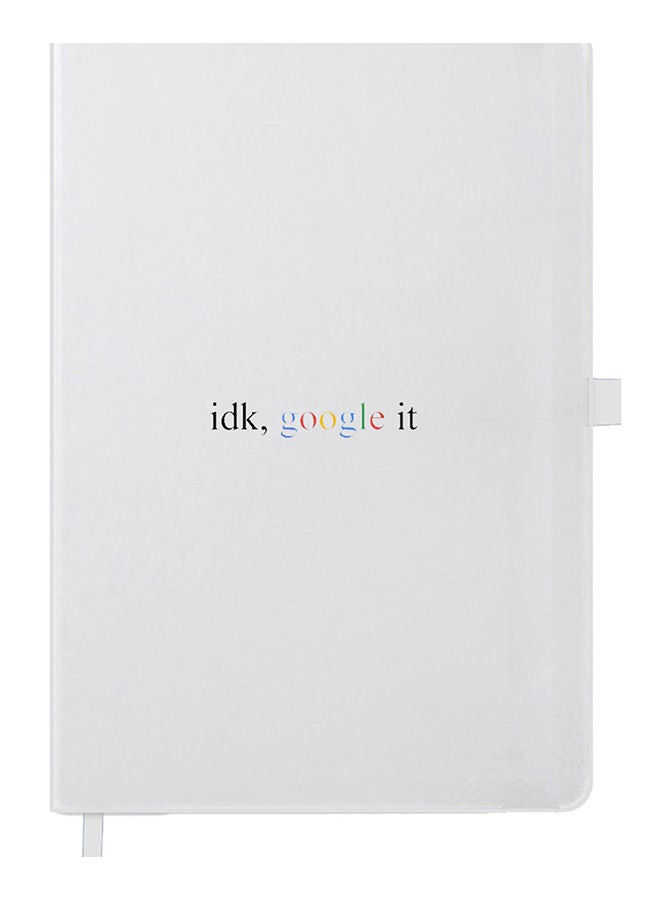 Theodor دفتر ملاحظات مصمم بقياس A5 سميك أبيض اللون مع غلاف مقوى من Google It - Image 1