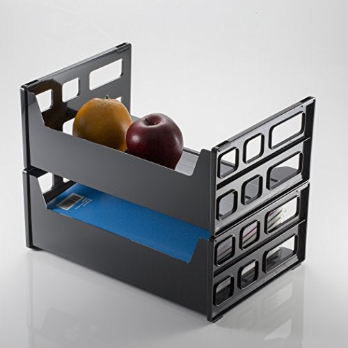 Officemate Recycled High Capacity Letter Tray, Set of 2 (26056),Black - Image 4