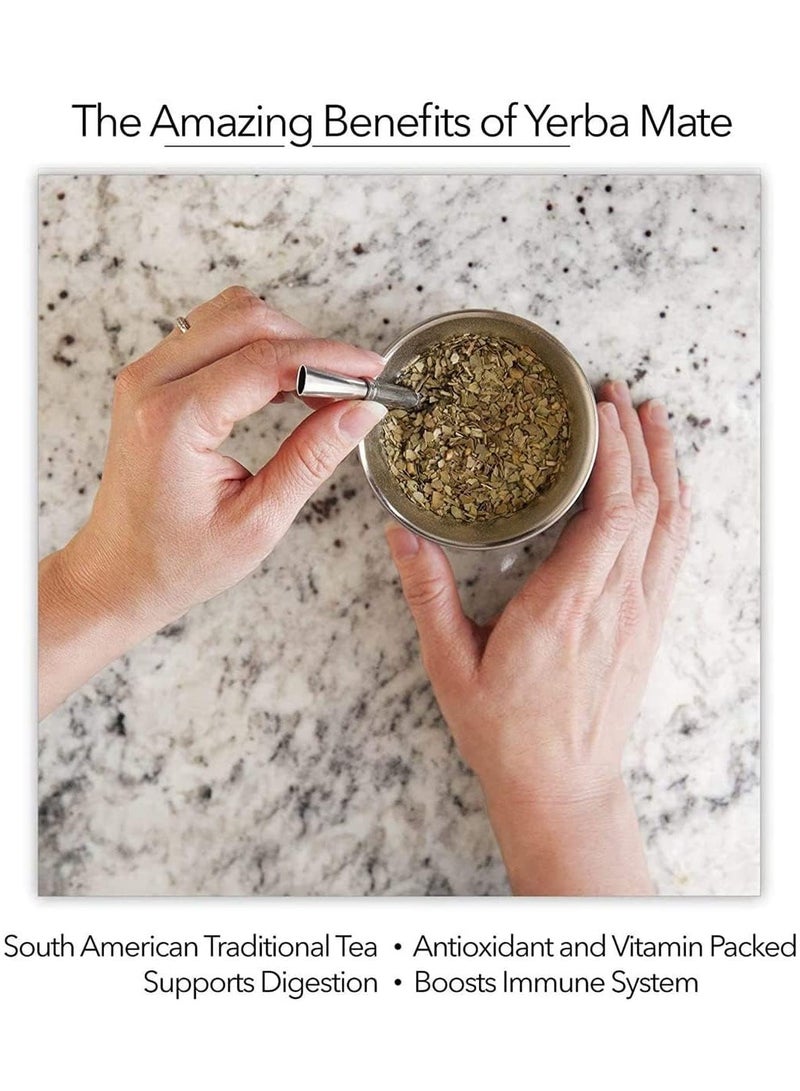 Bukela Yerba Mate Tea Cup, Stainless Steel Double Walled Easy Wash Household Insulation Cup, Mate Gourds for Yerba Mate Loose Leaf Drinking with Bombilla Straw, 230 Ml (White Color) - Image 4