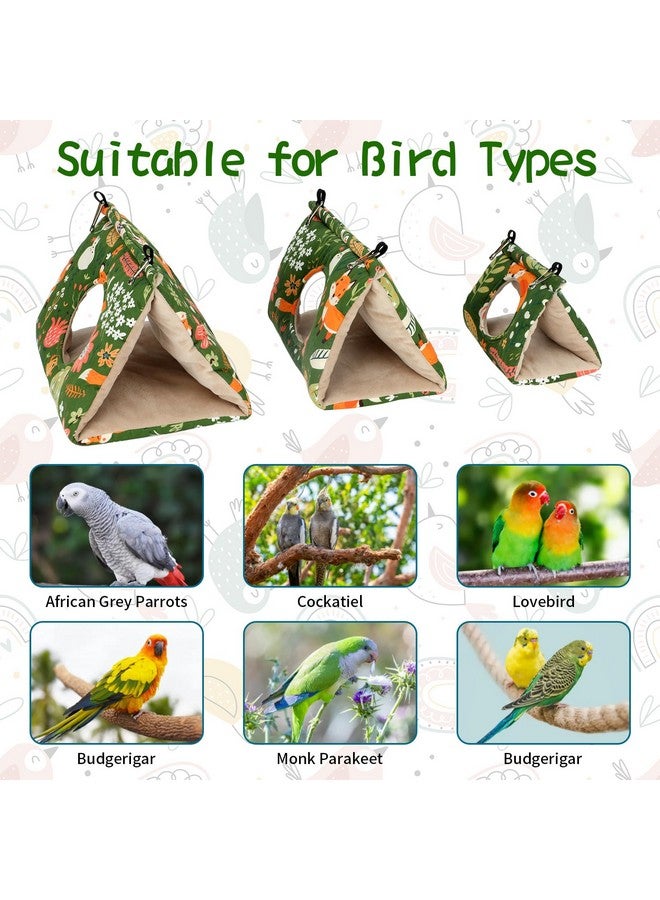 Rypet Winter Warm Bird Nest House - Hanging Hammock Velvet Shed Hut Cage Plush Fluffy Birds Hideaway Sleeping Bed Fuzzy for Parrot Parakeet Cockatiels Budgies Lovebird Medium（Green） - Image 5